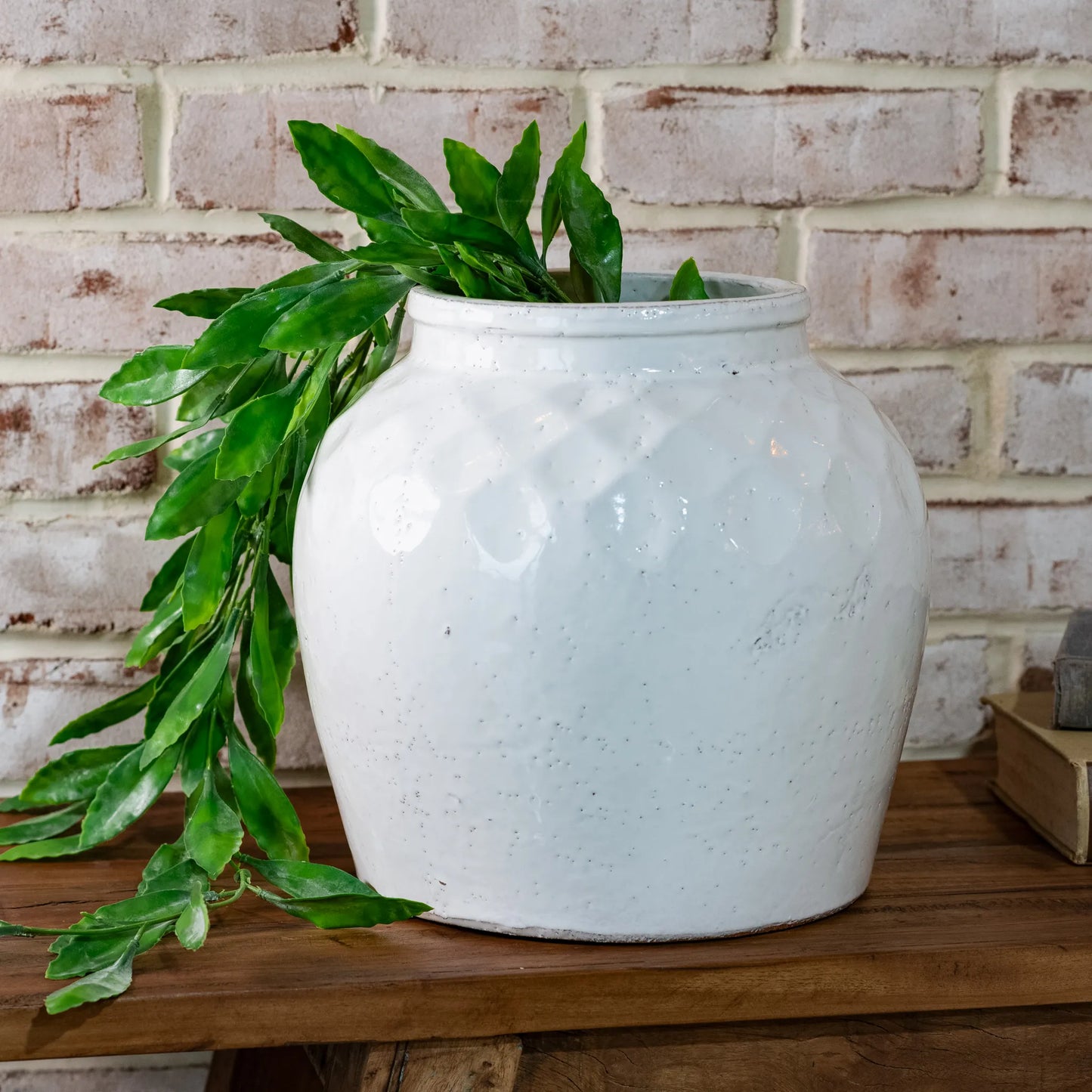 10.5"H WHITE HONEYCOMB VASE - Magnolia Lane co. Home + Garden + Gift