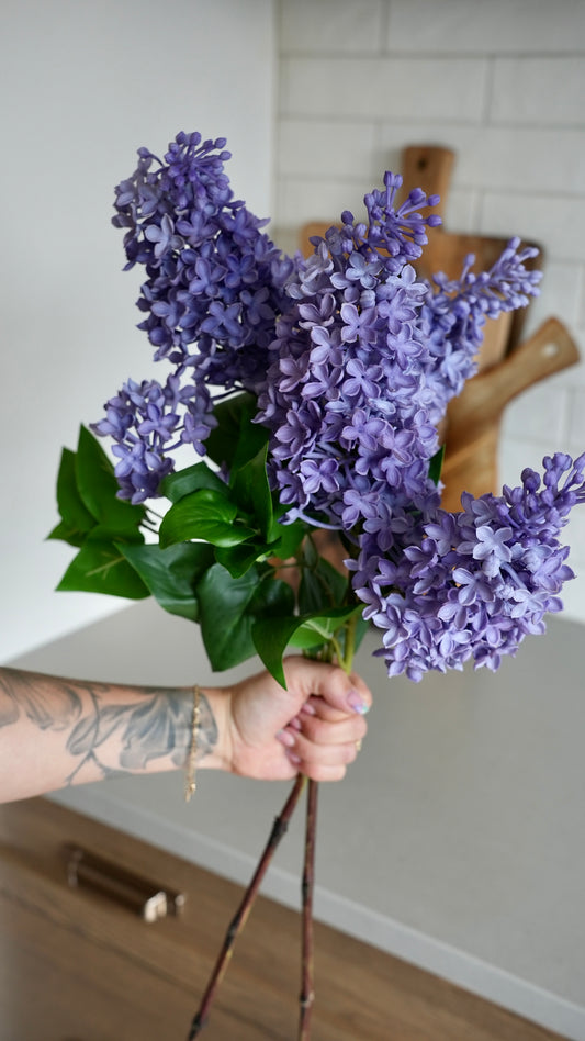 Faux Real Touch Lilac Branch |Purple