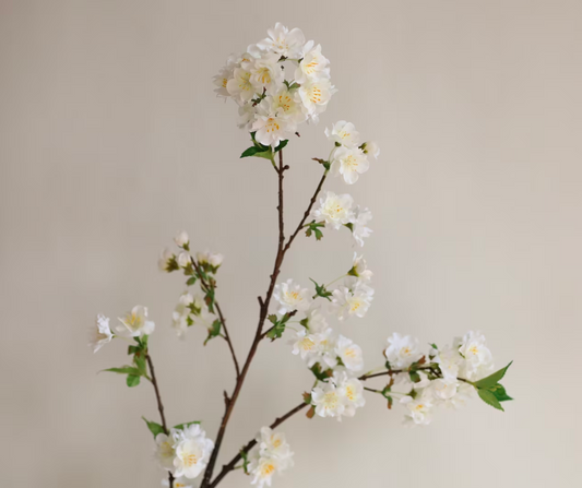 Faux Cherry Blossom Branch |White