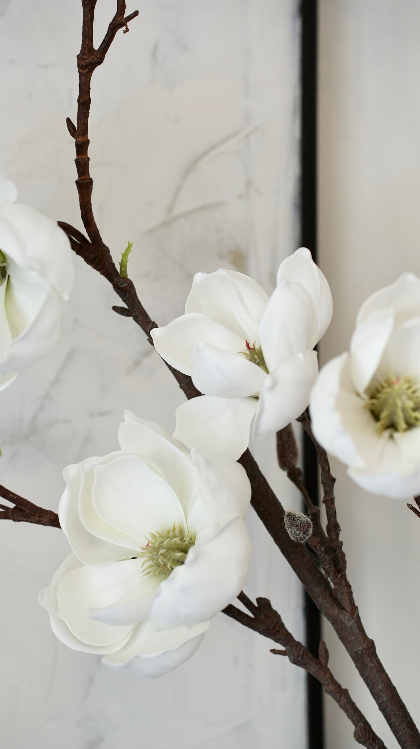 Faux Magnolia Bloom Branch