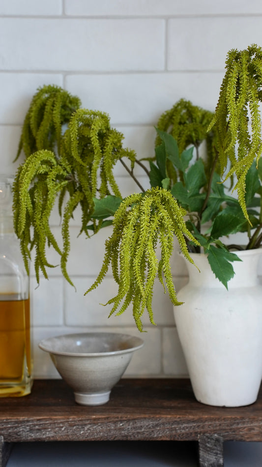 Faux Amaranth Tails Branch |Green