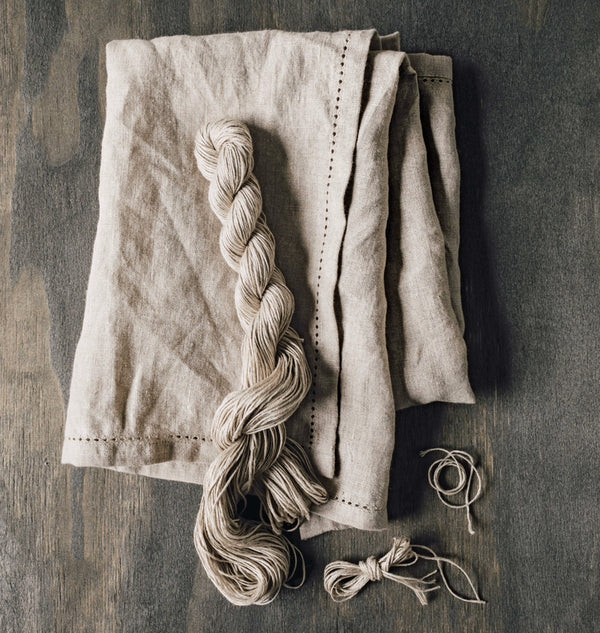 Linen Hemstitch Natural Tea Towel - Magnolia Lane co. Home + Garden + Gift