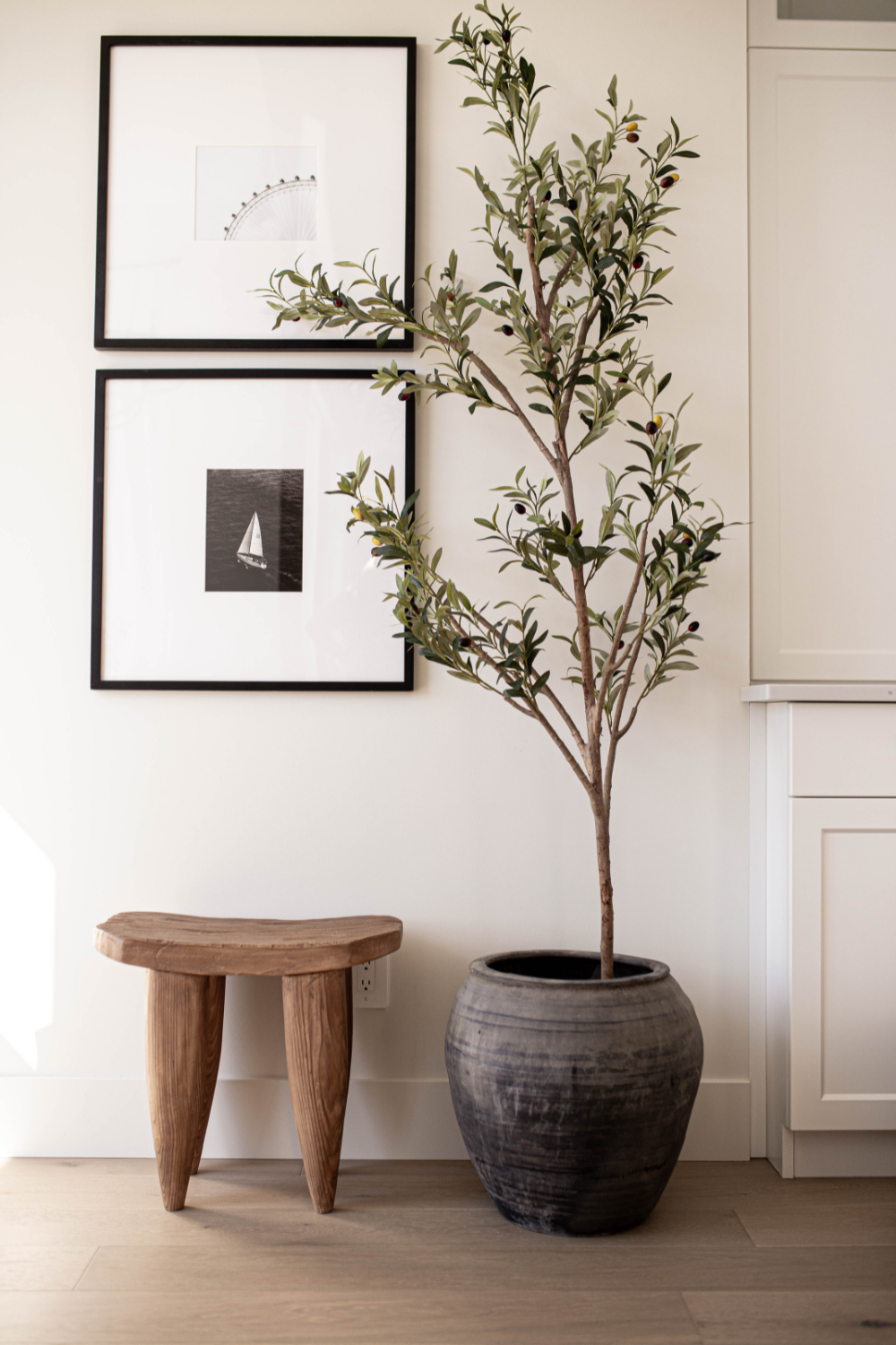 Atelier Black Vintage Olive Tree Pot Vase - Magnolia Lane co. Home + Garden + Gift