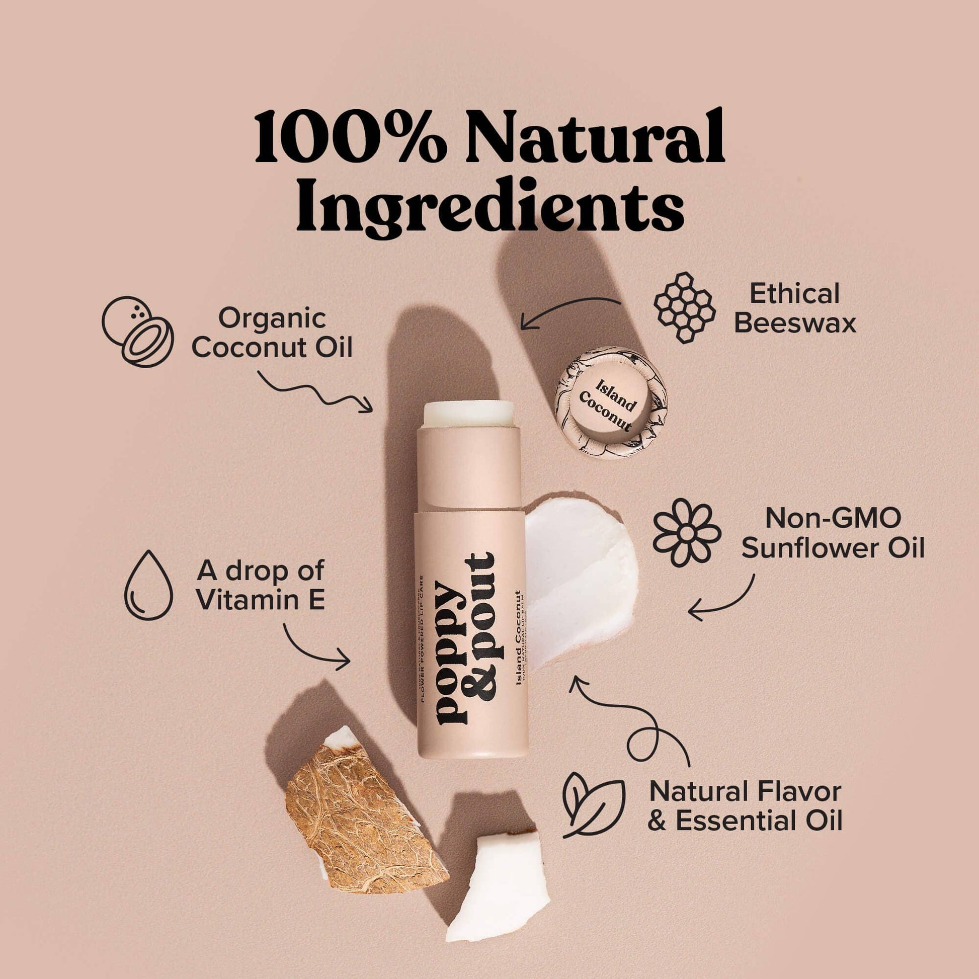 Lip Balm, Island Coconut - Magnolia Lane co. Home + Garden + Gift