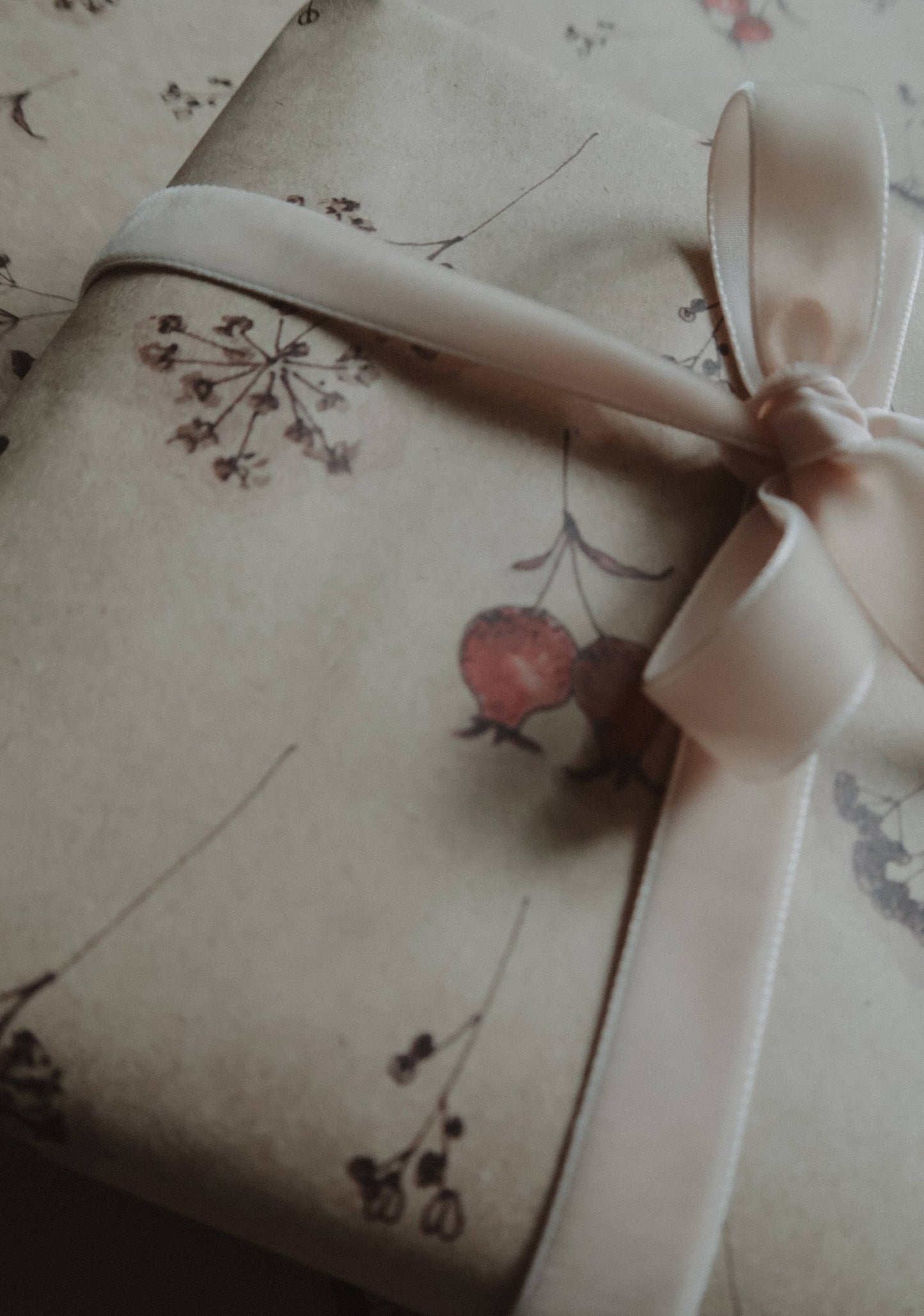 Velvet ribbon BEIGE length 2,5m/width 16mm - Magnolia Lane co. Home + Garden + Gift
