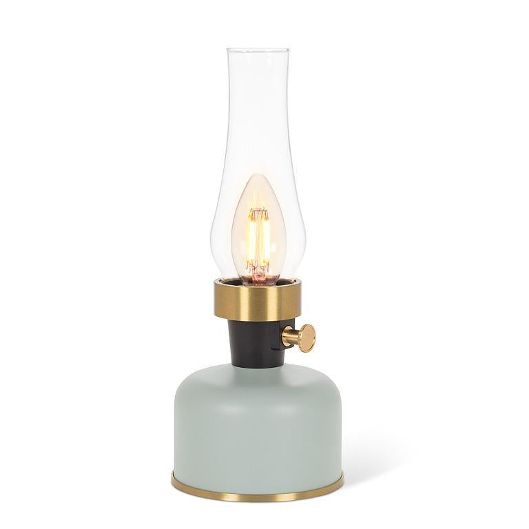Lantern LED Lamp with Chimney - Gray - 10.5"