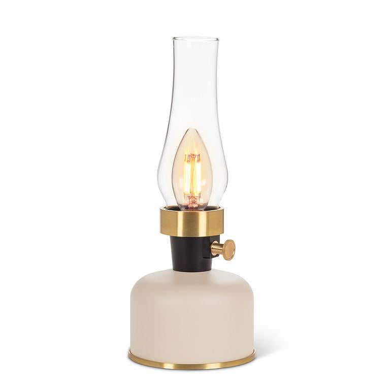 Lantern LED Lamp w/Chimney-Ivory-10.5"H - Magnolia Lane co. Home + Garden + Gift