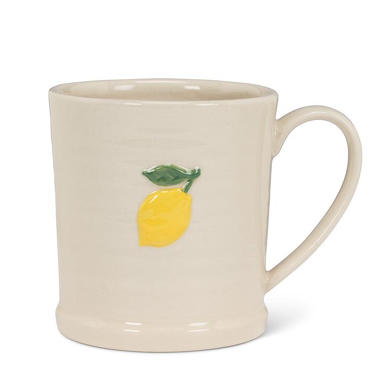 Lemon on Rimmed Mug-3.5"H(12oz) - Magnolia Lane co. Home + Garden + Gift