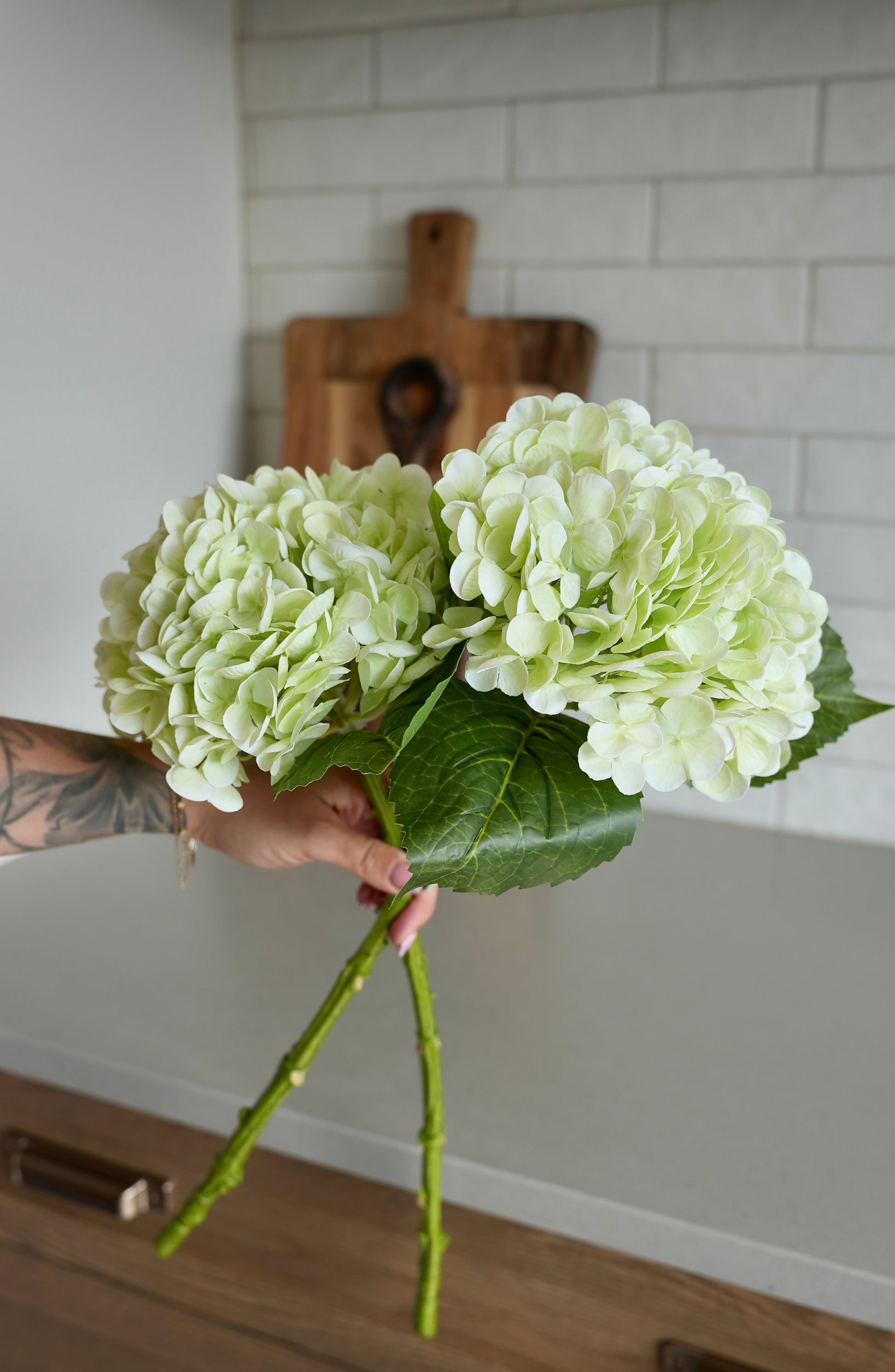 Faux Garden Hydrangea White/Green - Magnolia Lane co. Home + Garden + Gift