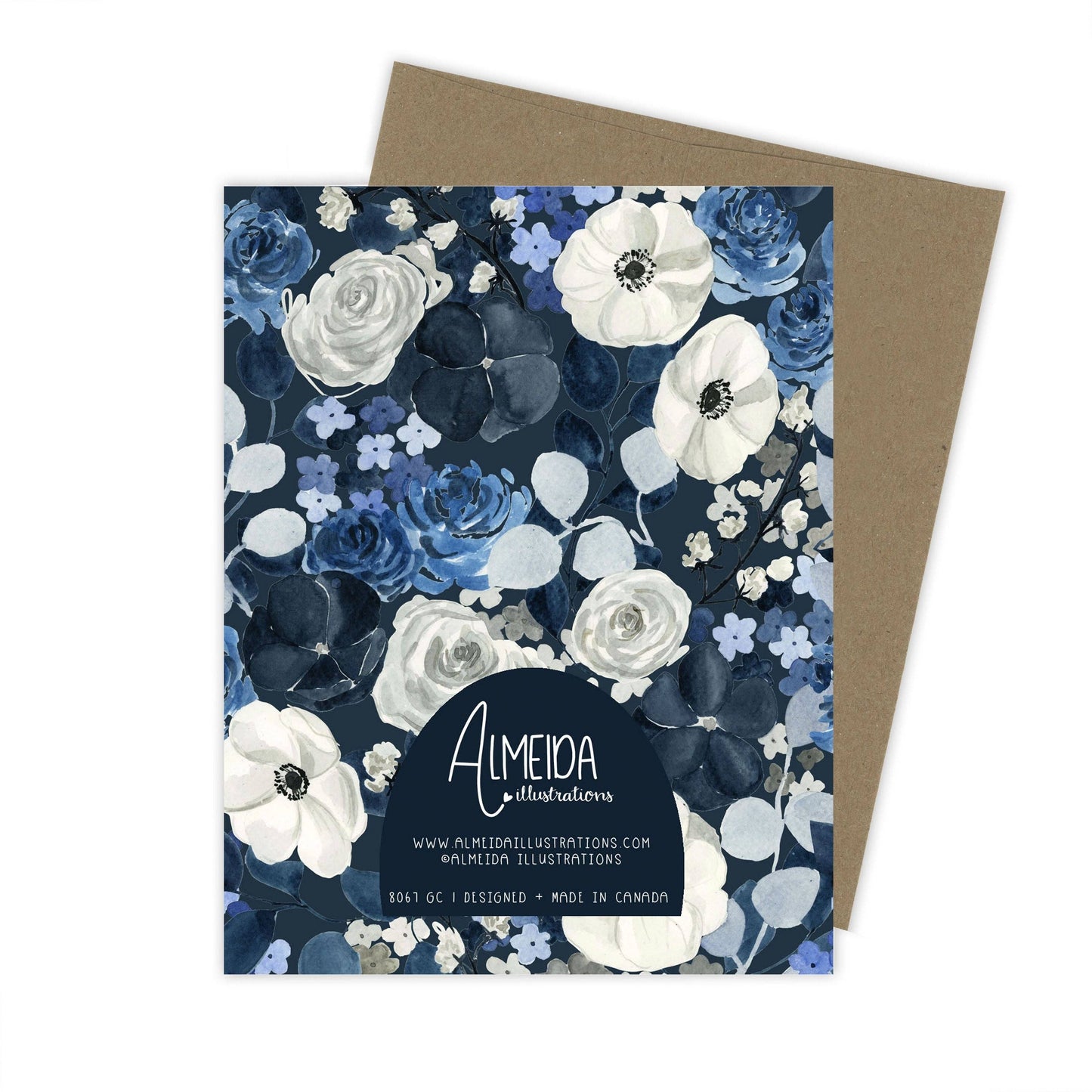 Navy Floral Thinking of You Card | Sympathy Card - Magnolia Lane co. Home + Garden + Gift