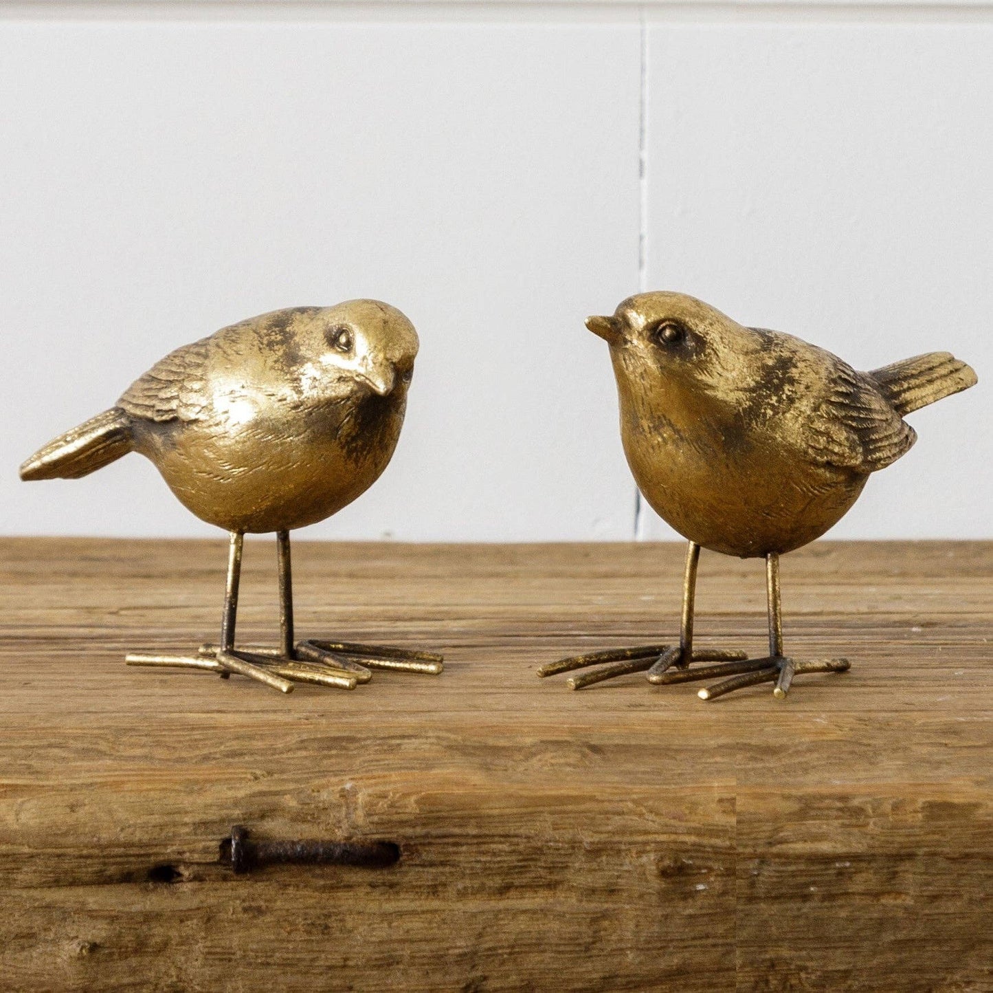 Brass Birds Figurines (Pk/02 Ast) - Magnolia Lane co. Home + Garden + Gift