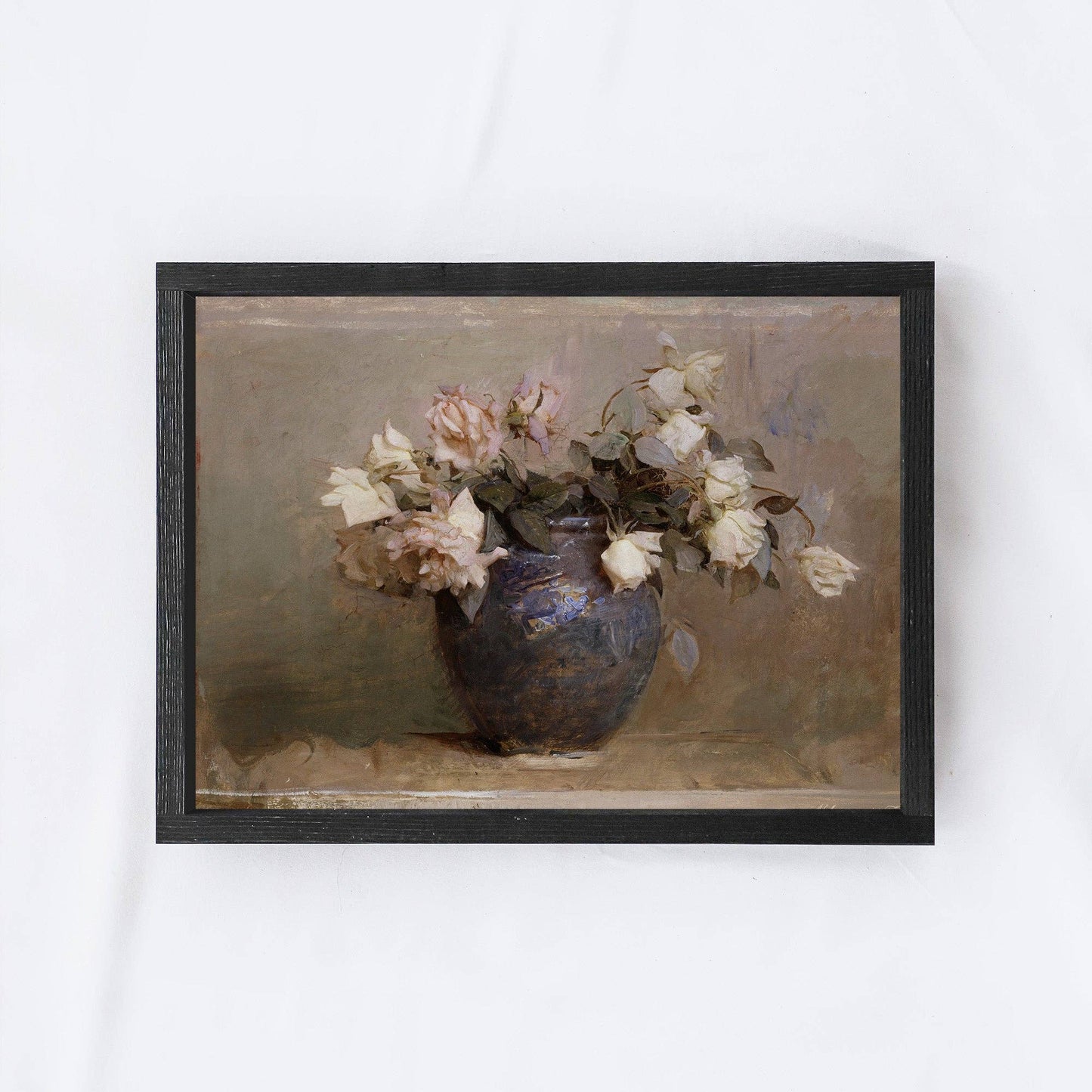 Vintage Framed Print | Dusty Roses Painting A50 - Magnolia Lane co. Home + Garden + Gift