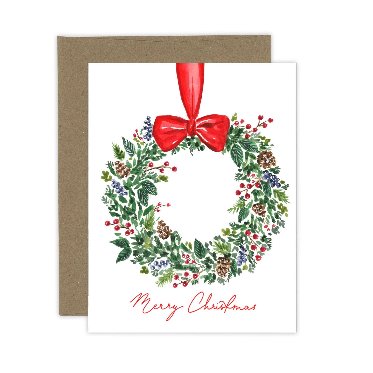 Christmas Berry Wreath Card - Magnolia Lane co. Home + Garden + Gift