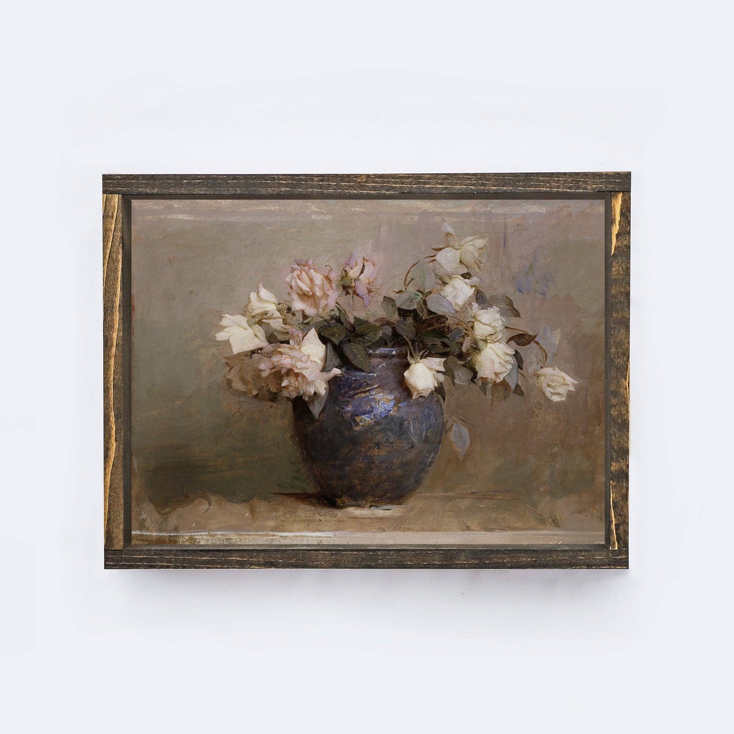 Vintage Framed Print | Dusty Roses Painting A50 - Magnolia Lane co. Home + Garden + Gift
