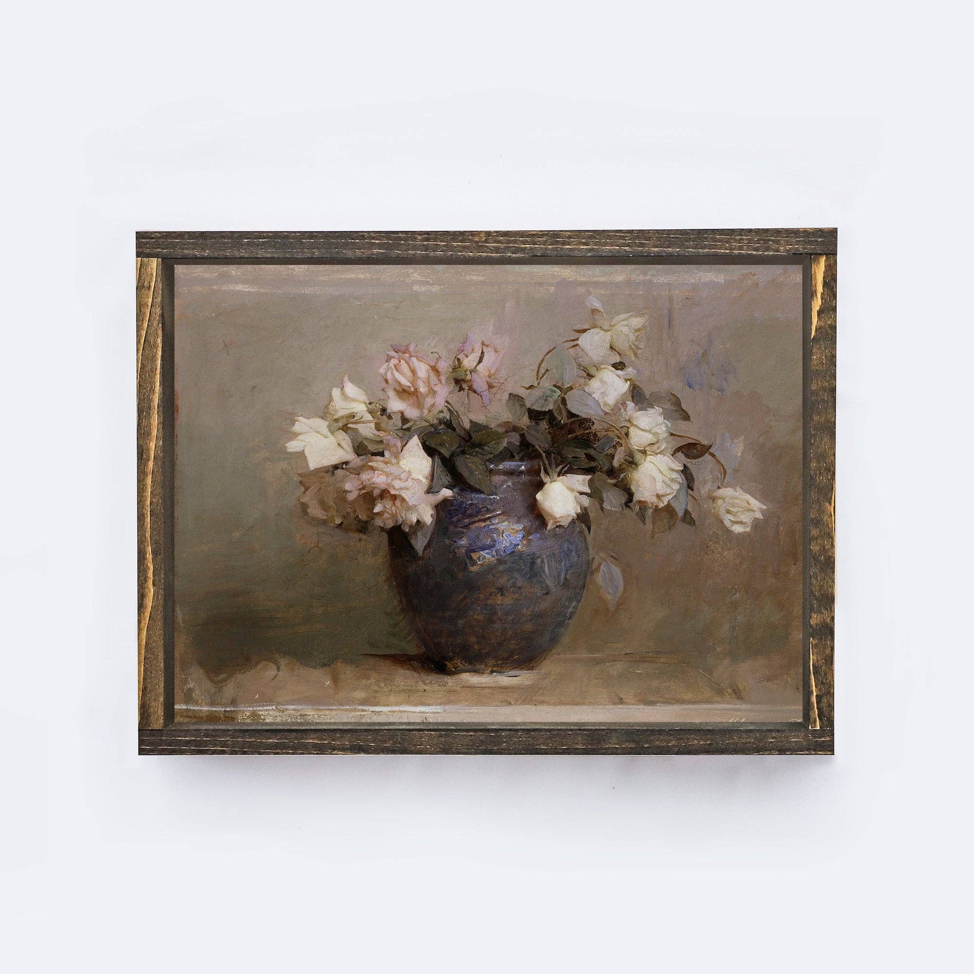 Vintage Framed Print | Dusty Roses Painting A50 - Magnolia Lane co. Home + Garden + Gift