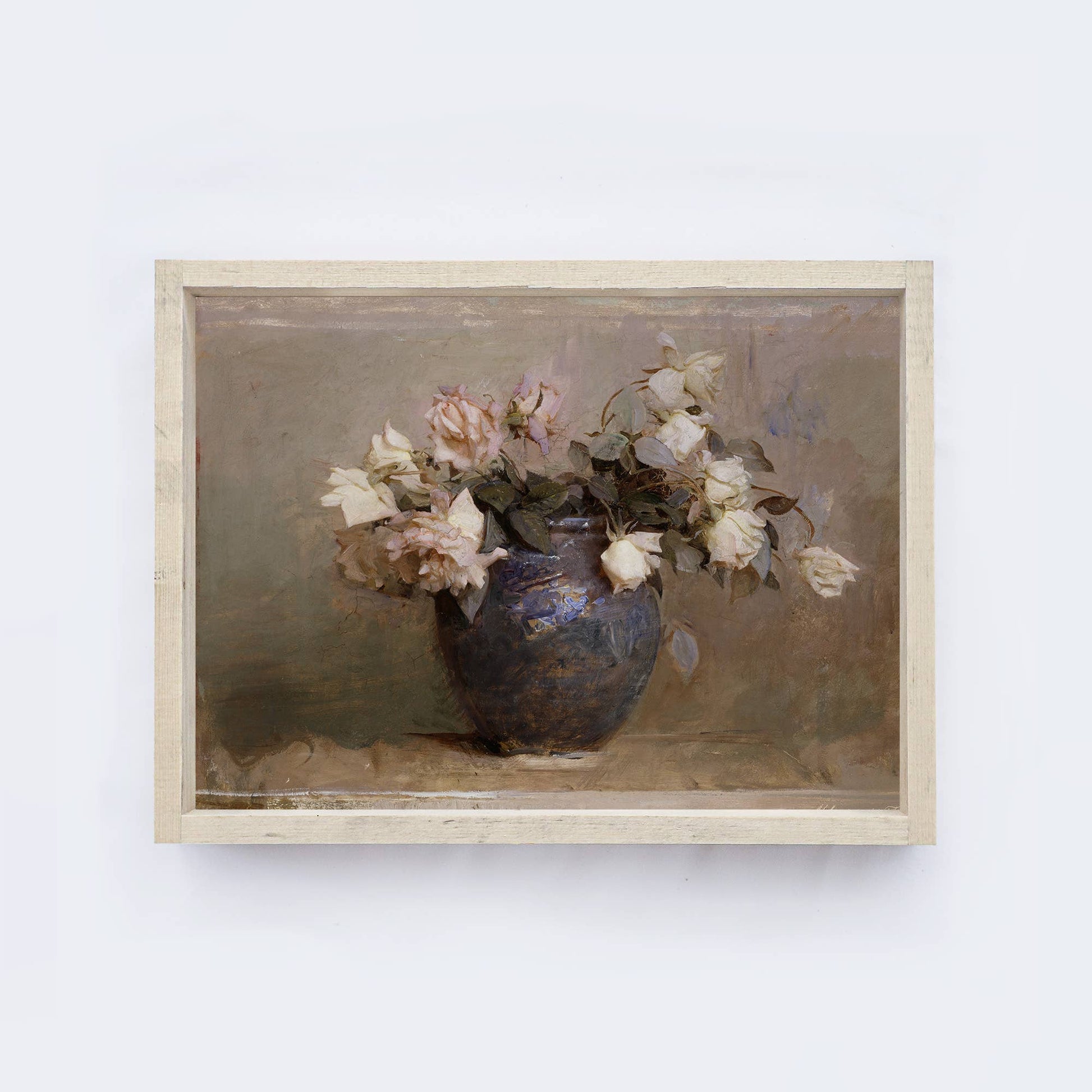 Vintage Framed Print | Dusty Roses Painting A50 - Magnolia Lane co. Home + Garden + Gift
