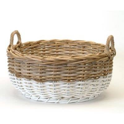 Round Two Tone Basket - Magnolia Lane co. Home + Garden + Gift