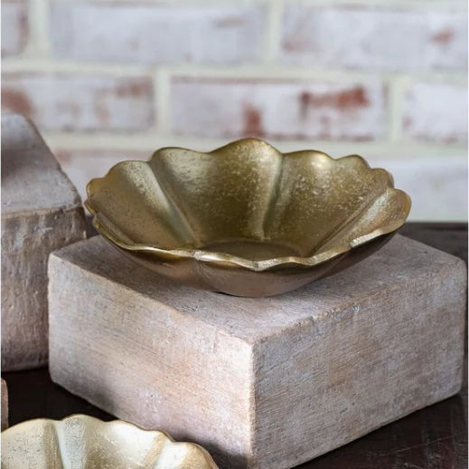 5" WAVY RIM GOLD BOWL