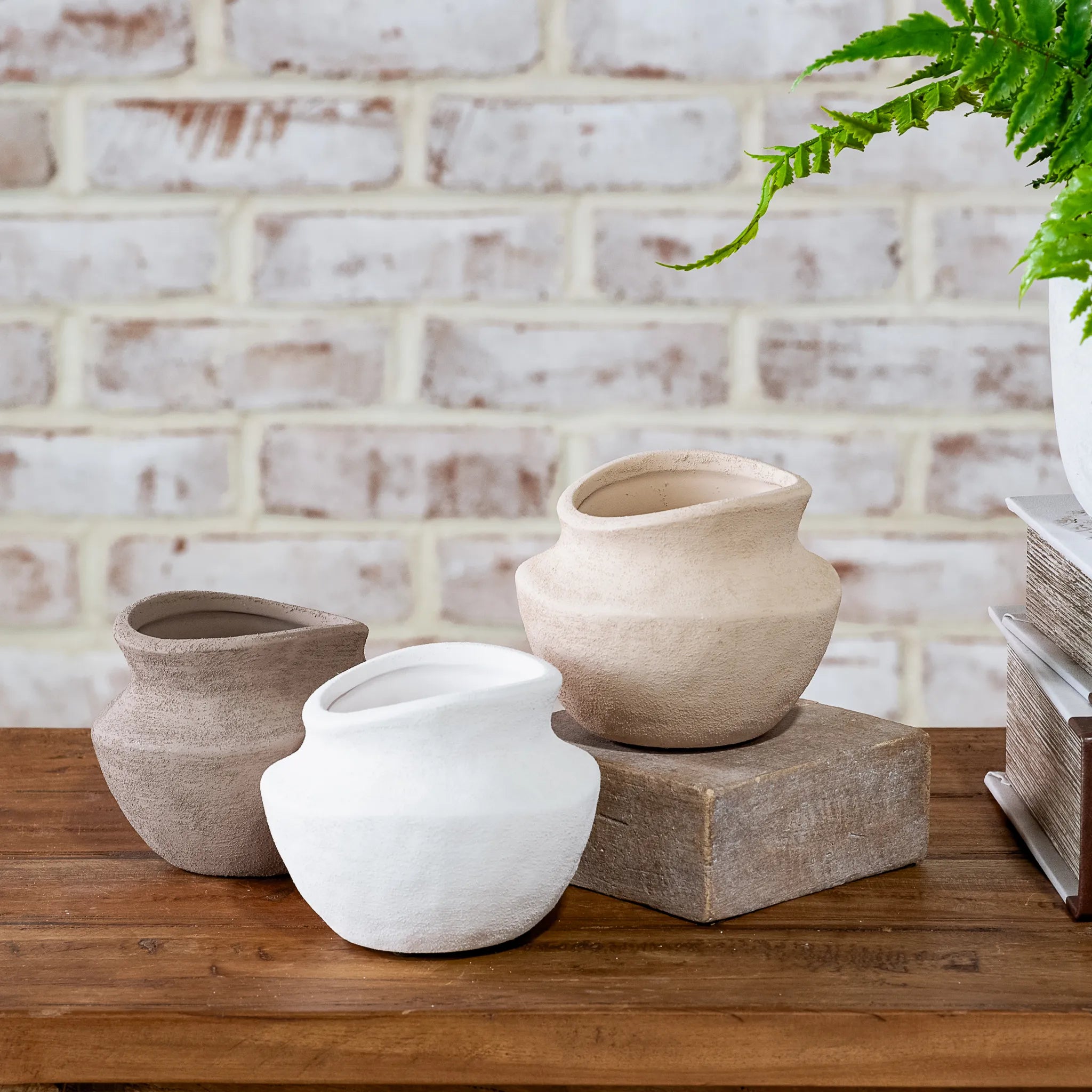 3.5" WIDE MOUTH EARTH VASES - Magnolia Lane co. Home + Garden + Gift