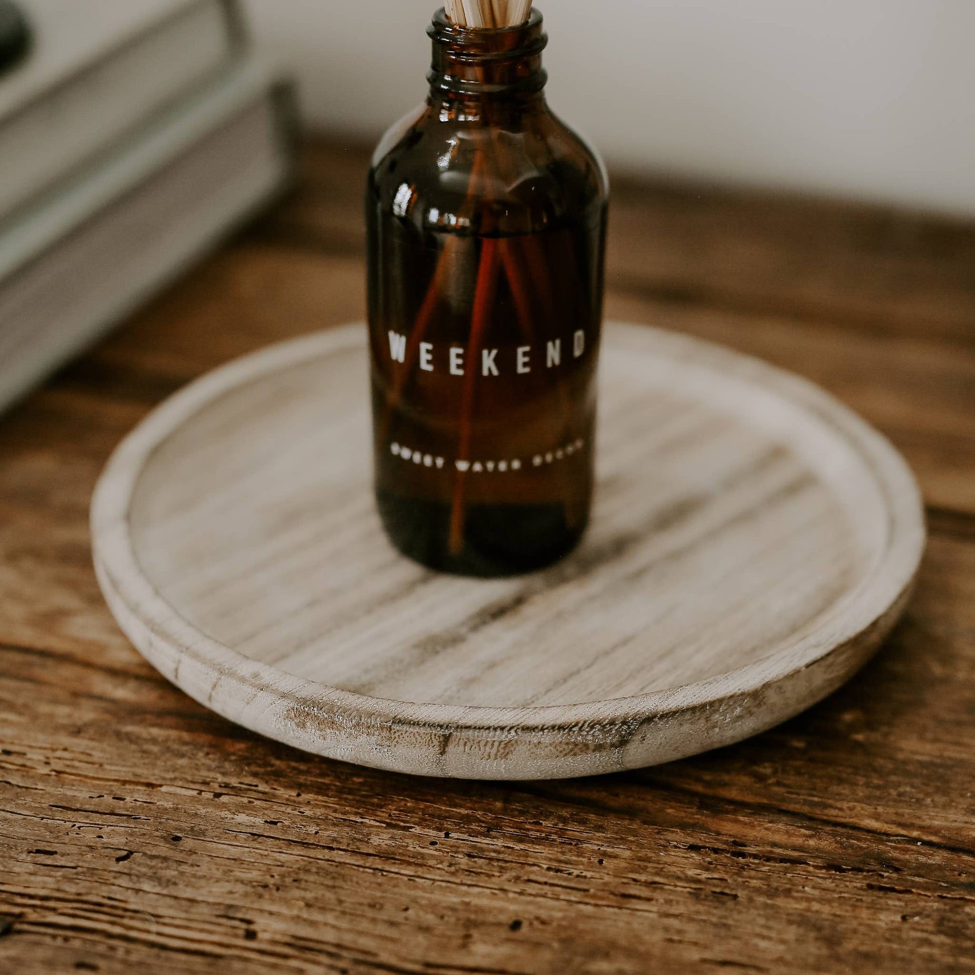 Rustic Round Wood Tray - Home Decor & Gifts - Magnolia Lane co. Home + Garden + Gift