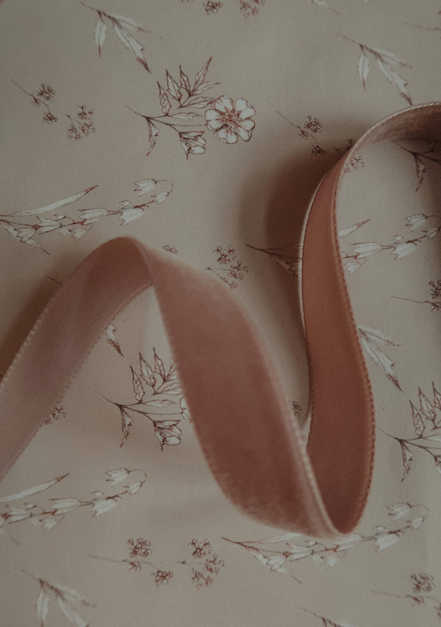 Velvet ribbon ROSE length 2,5m/width 16mm - Magnolia Lane co. Home + Garden + Gift