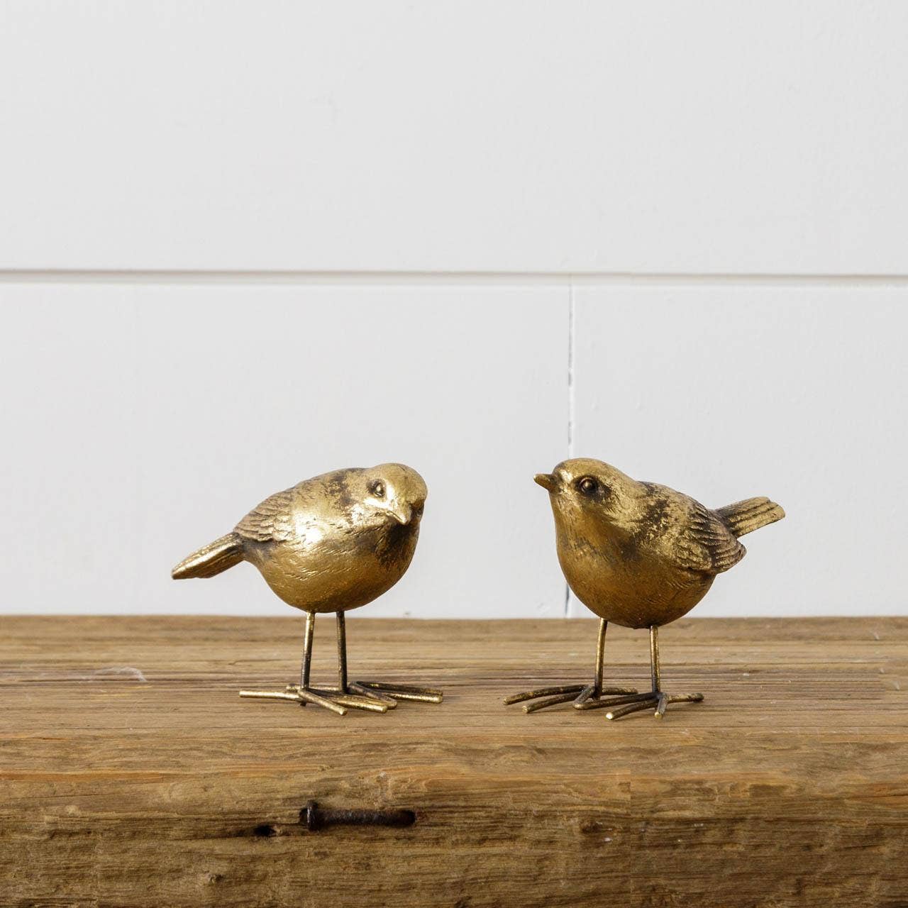 Brass Birds Figurines (Pk/02 Ast) - Magnolia Lane co. Home + Garden + Gift