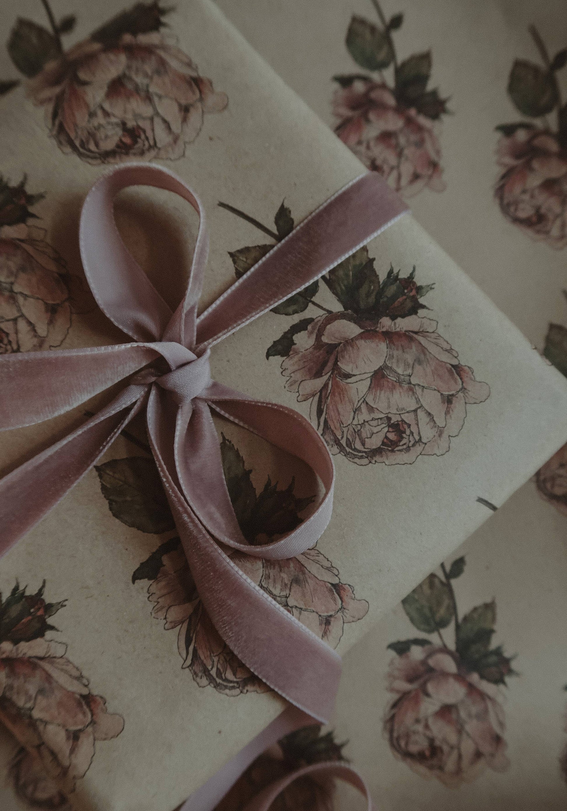 Velvet ribbon ROSE length 2,5m/width 16mm - Magnolia Lane co. Home + Garden + Gift