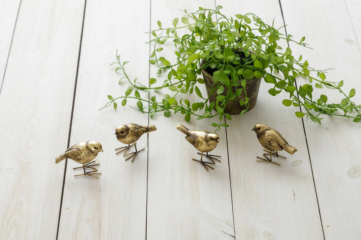 Brass Birds Figurines (Pk/02 Ast) - Magnolia Lane co. Home + Garden + Gift