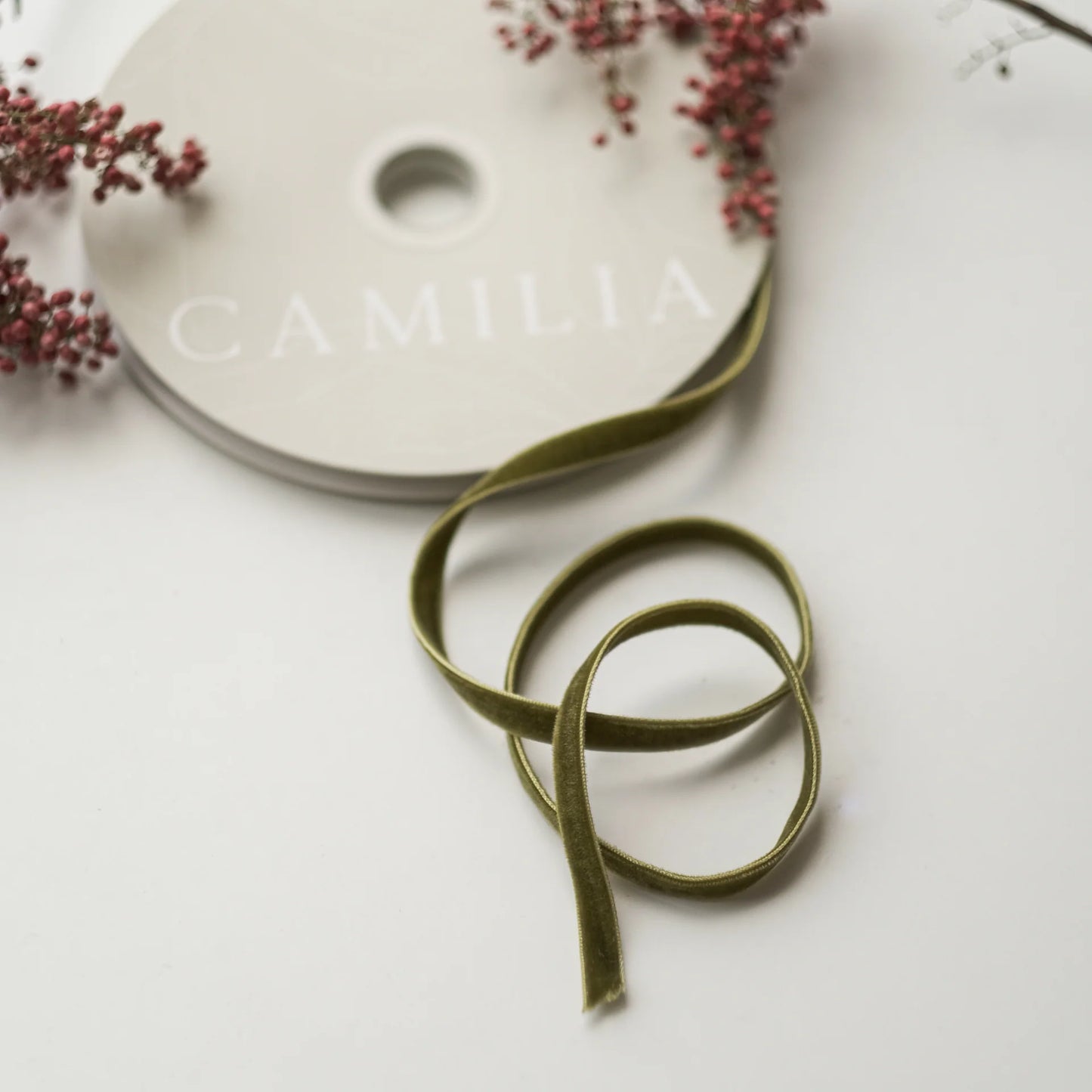 Double Sided Velvet Ribbon | 1cm X 10 Yards - Magnolia Lane co. Home + Garden + Gift