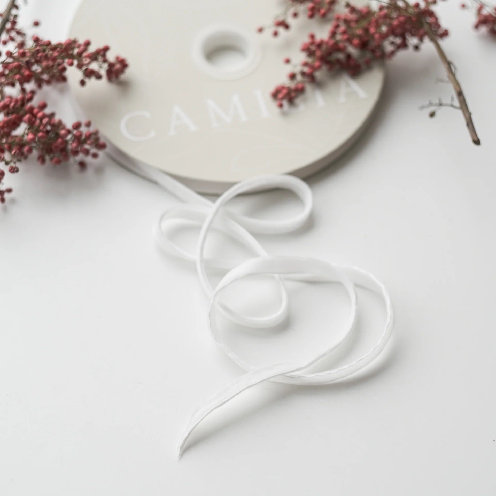 Double Sided Velvet Ribbon | 1cm X 10 Yards - Magnolia Lane co. Home + Garden + Gift